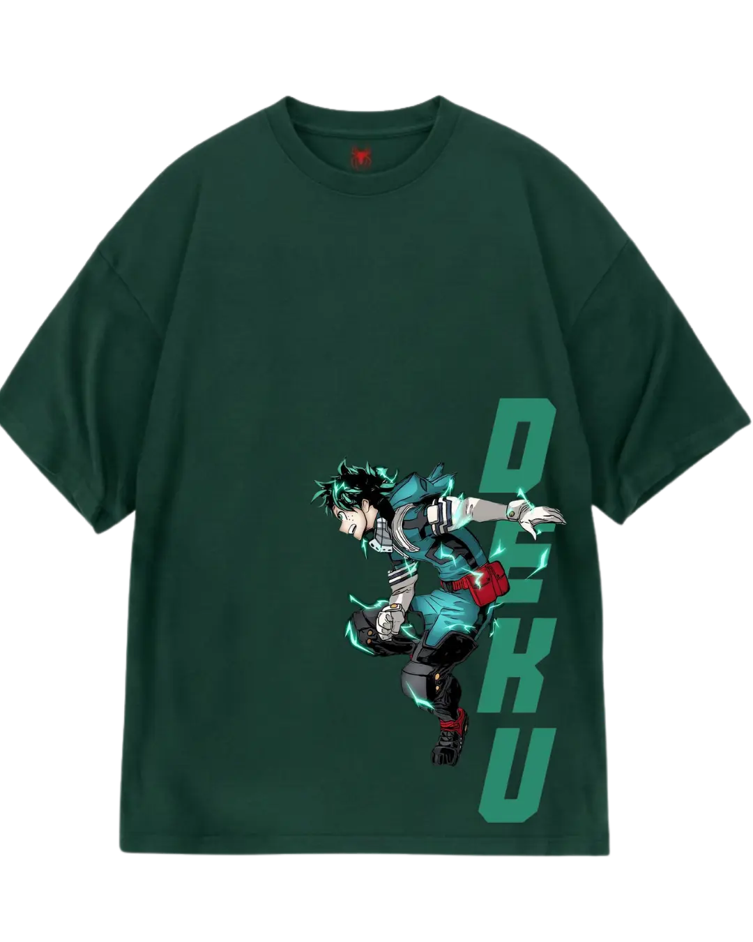 My Hero Academia Deku Green Front Oversized Tee