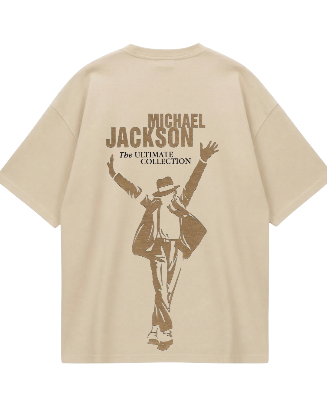Michael Jackson Beige Oversized Tee
