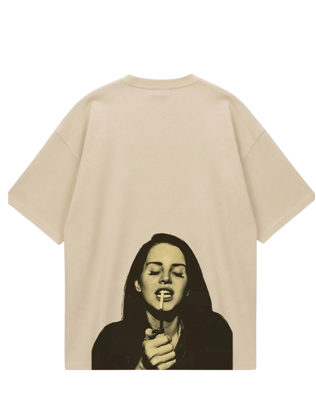Lana Del Rey Beige Oversized Tee
