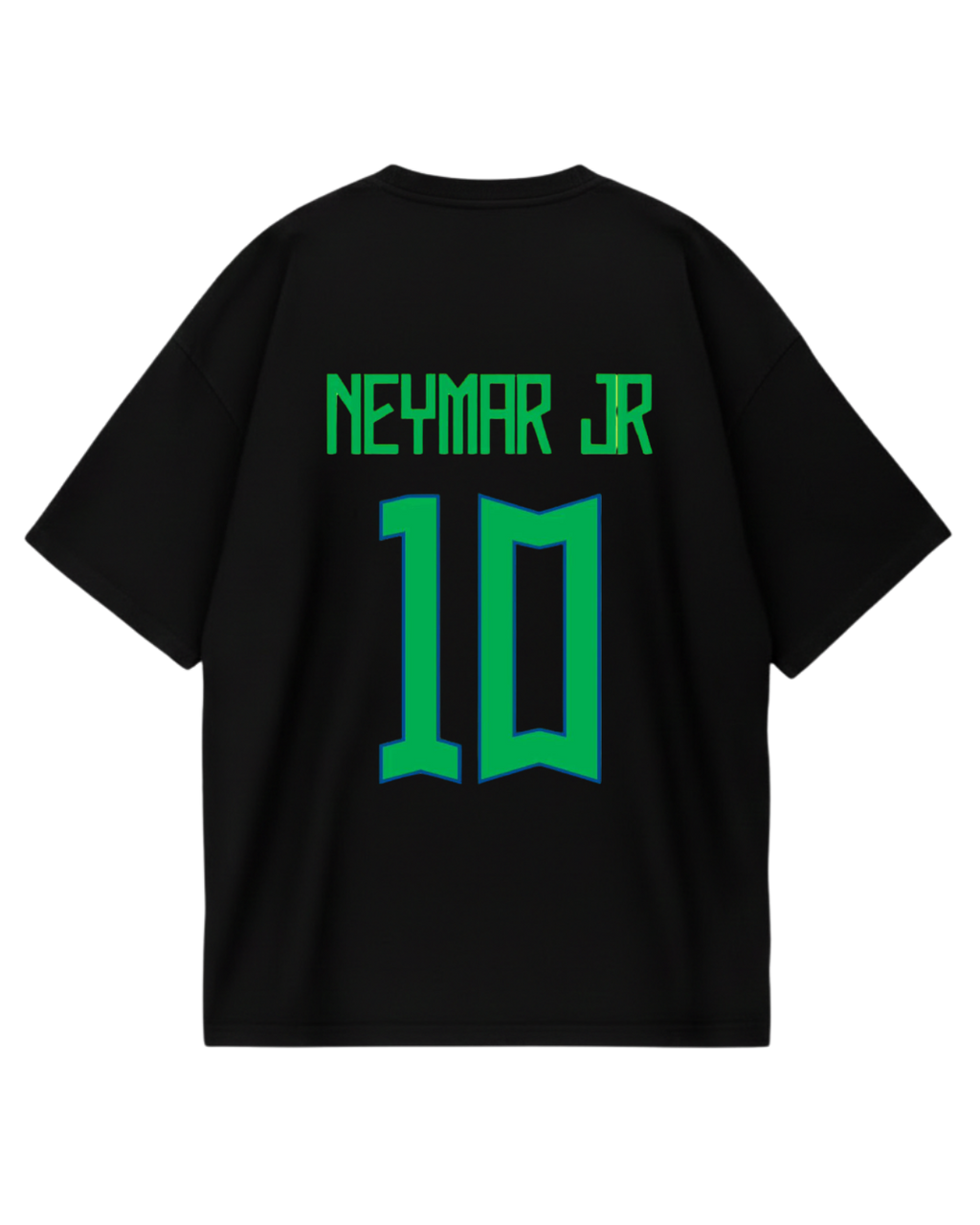 Brazil Neymar Number Black Oversized Tee