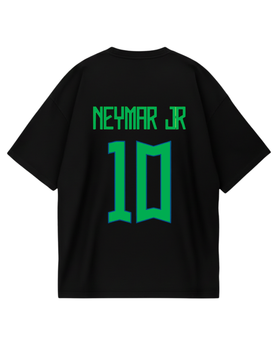 Brazil Neymar Number Black Oversized Tee