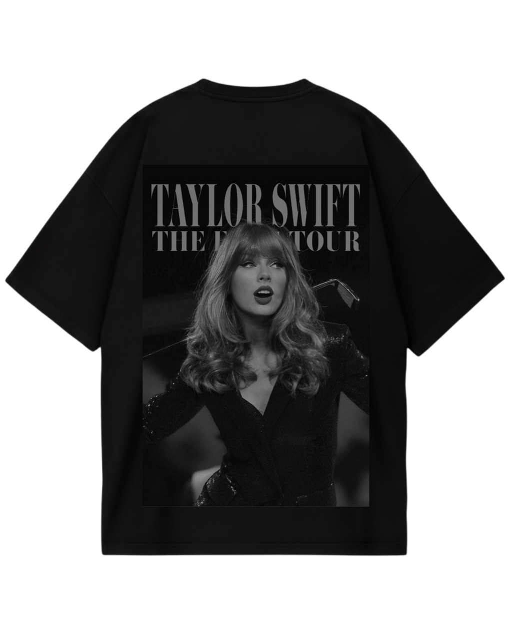 Taylor Swift Pic Black Oversized Tee