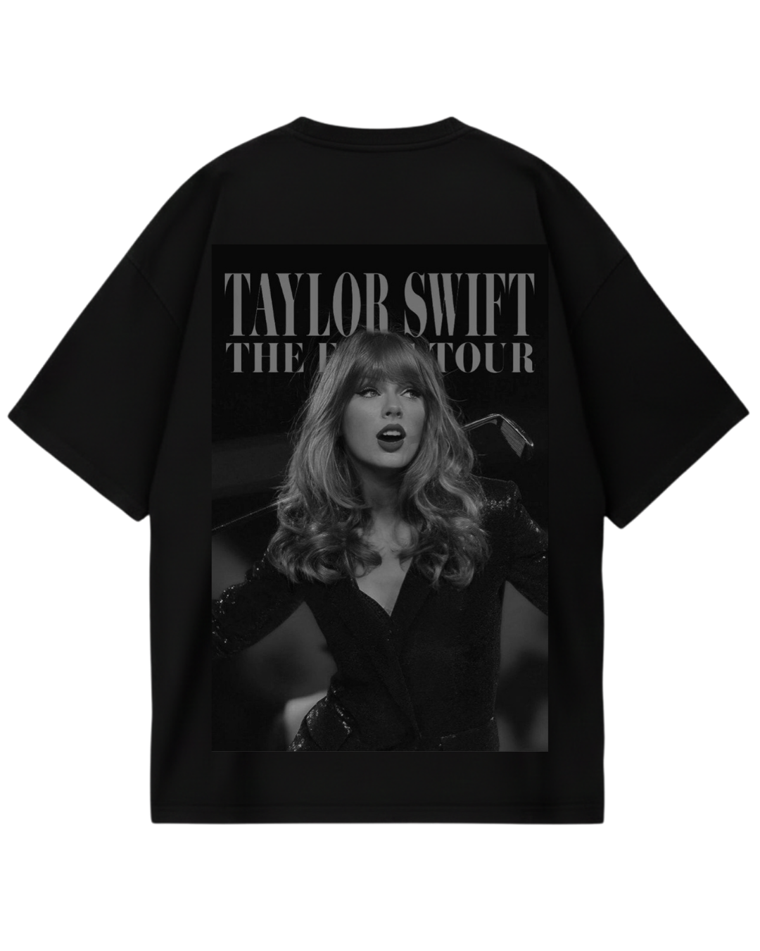 Taylor Swift Pic Black Oversized Tee