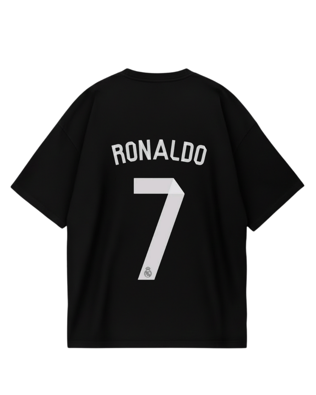 Cristiano Ronaldo Number Black Oversized Tee