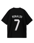 Cristiano Ronaldo Number Black Oversized Tee