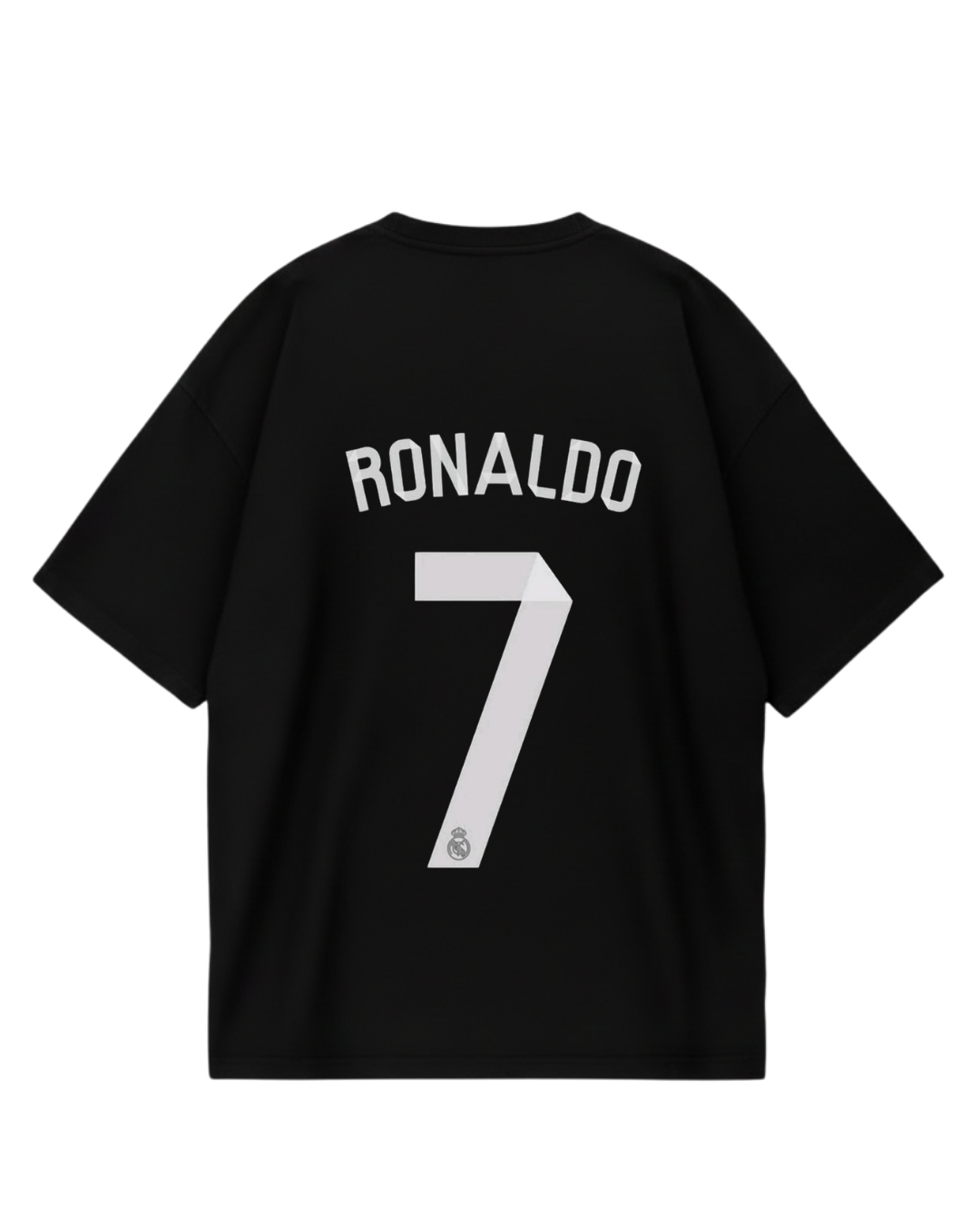 Cristiano Ronaldo Number Black Oversized Tee