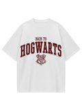 Harry Potter Hogwarts White Oversized Tee