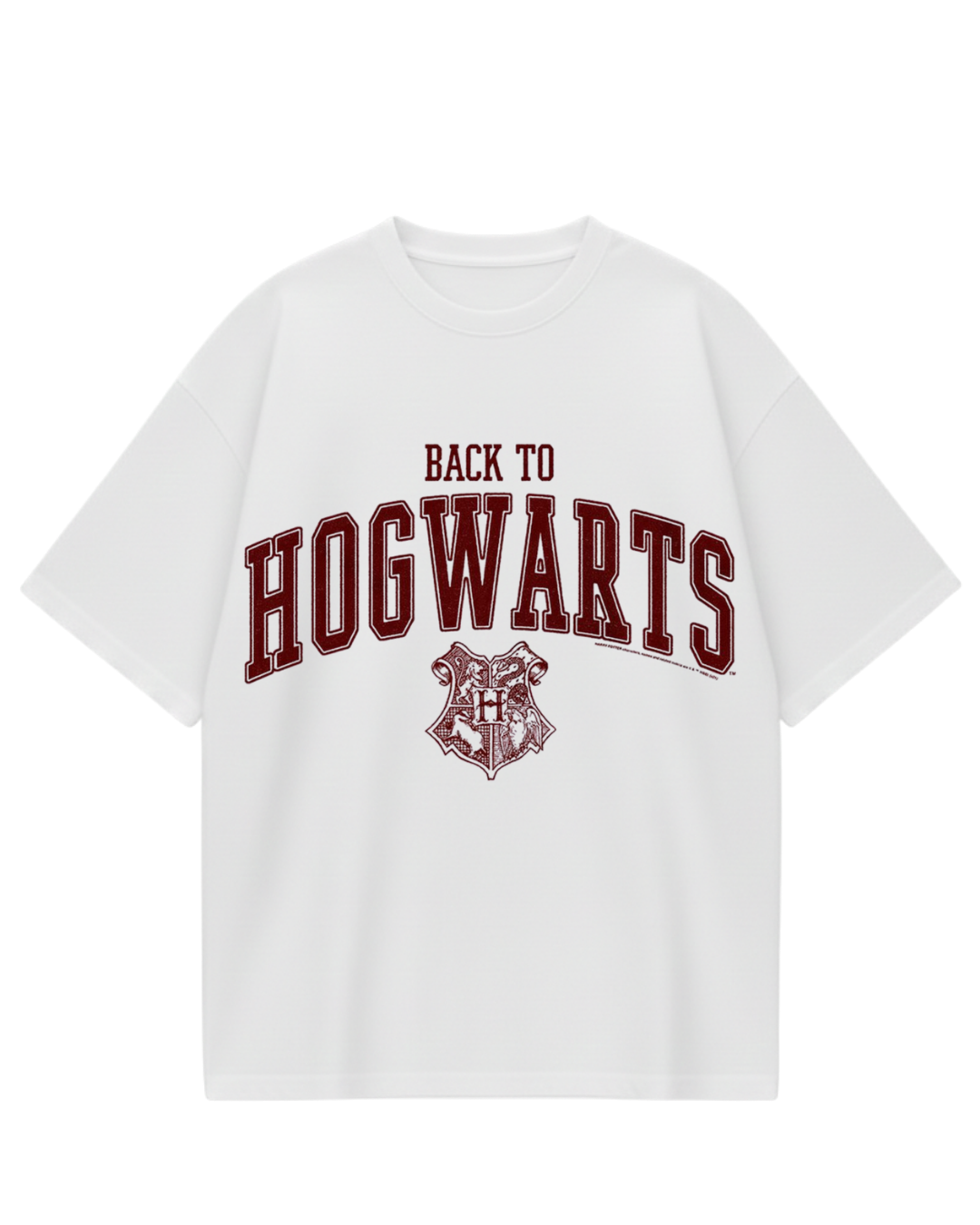 Harry Potter Hogwarts White Oversized Tee