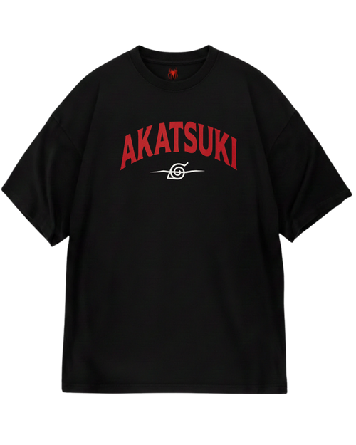 Akatski Black Red Oversized Tee