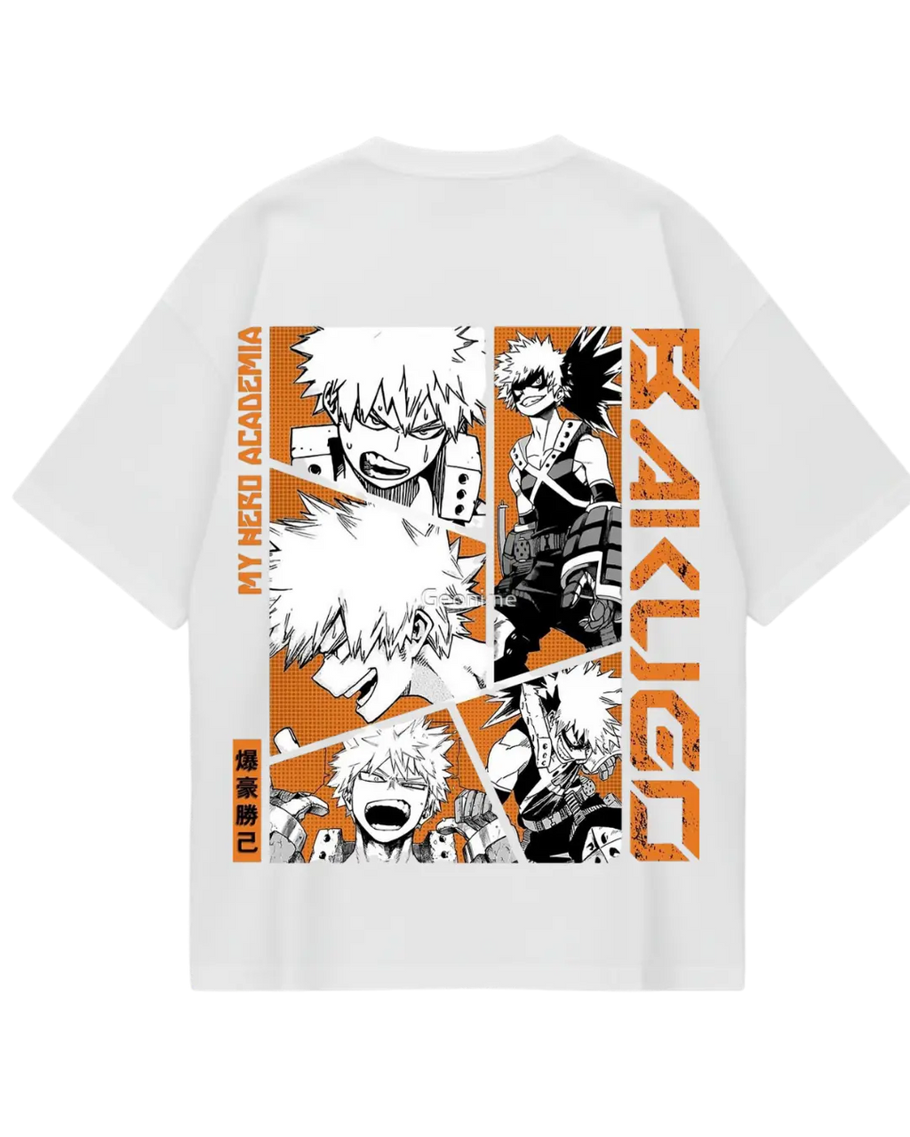 My Hero Academia Bakugo White Oversized Tee