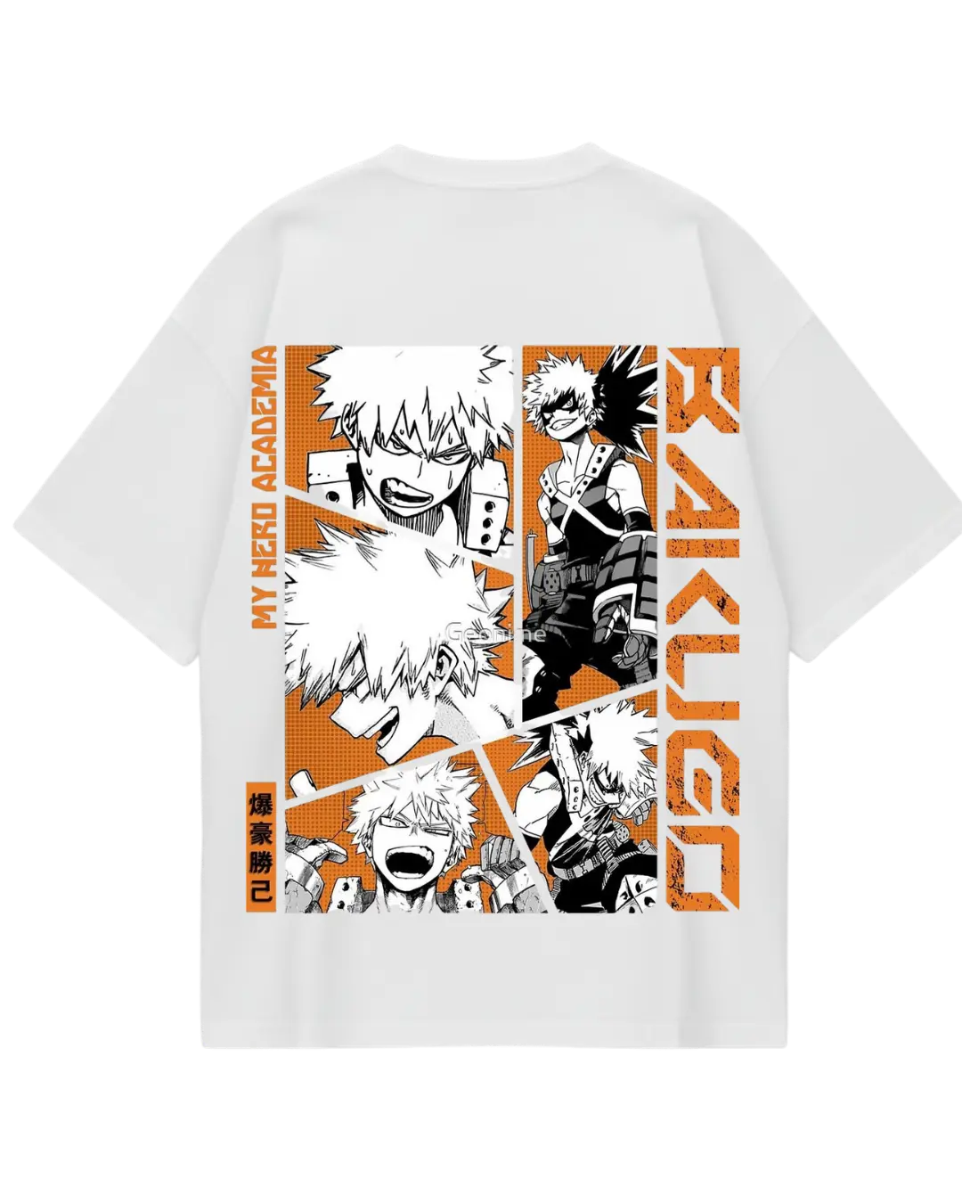 My Hero Academia Bakugo White Oversized Tee