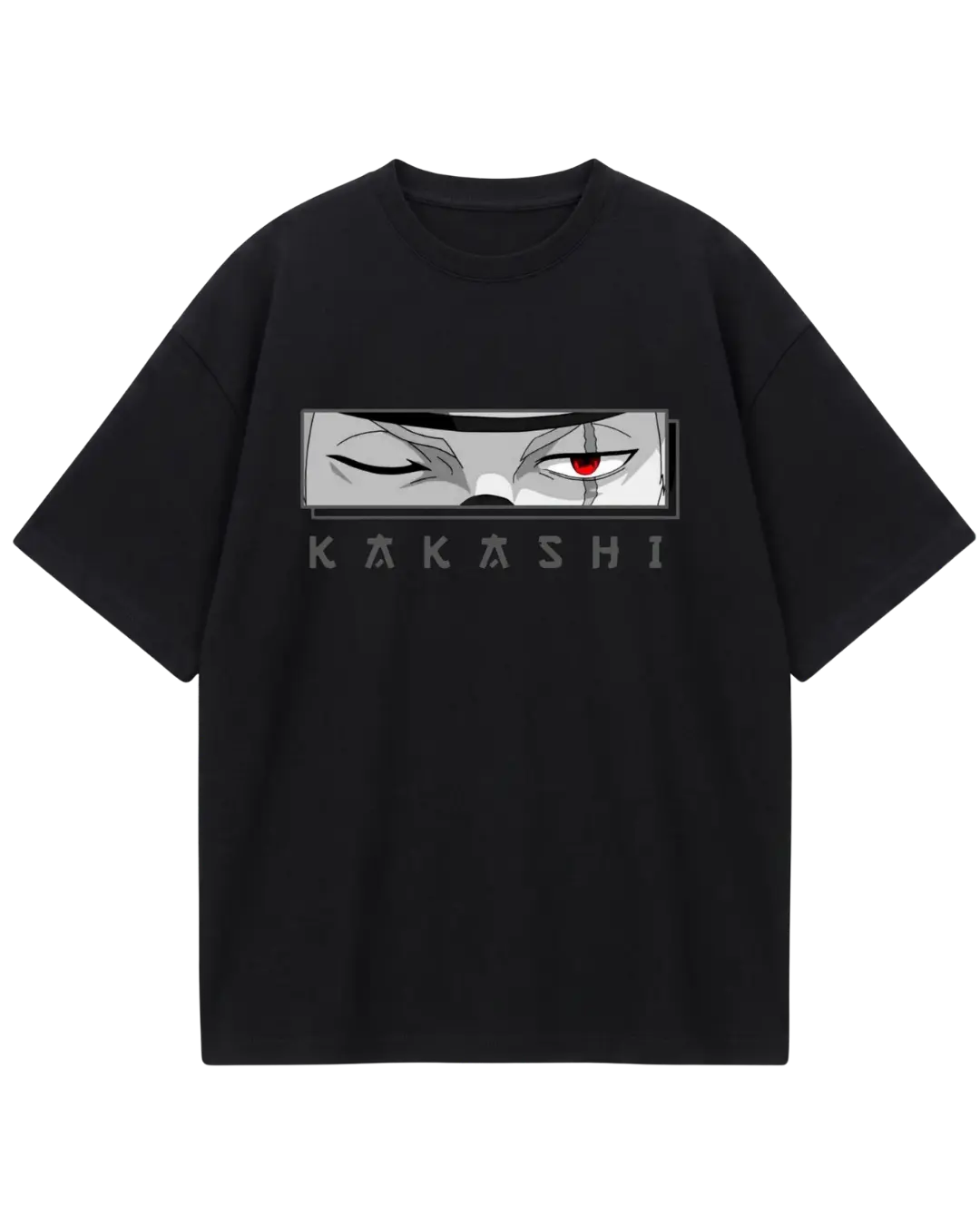 Naruto Kakashi Black Oversized Tee