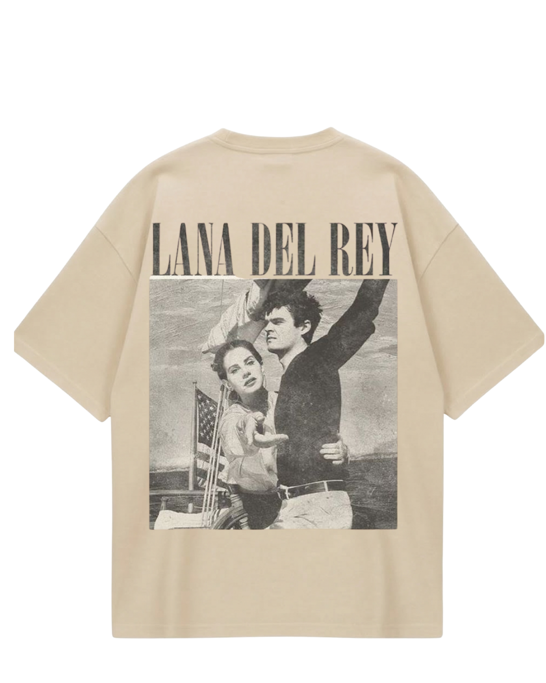 Lana Del Rey Beige Poster Oversized Tee