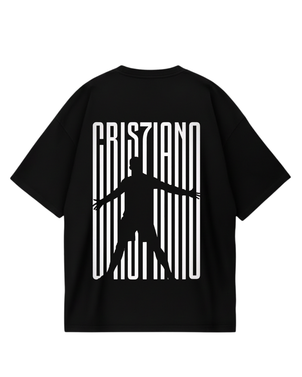 Cristiano Ronaldo Logo Black Oversized Tee