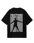 Cristiano Ronaldo Logo Black Oversized Tee