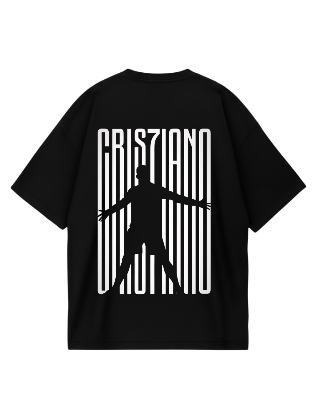 Cristiano Ronaldo Logo Black Oversized Tee