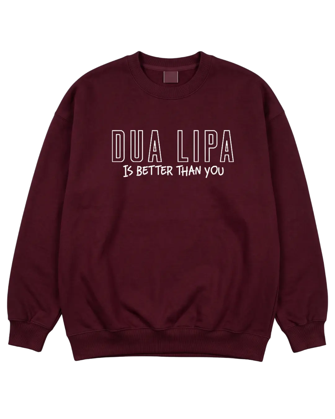 Dua Lipa Maroon Sweatshirt
