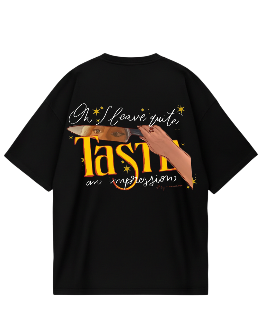 Sabrina Taste Black Oversized Tee