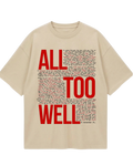 Taylor Swift Red All Too Well Beige Oversized Tee
