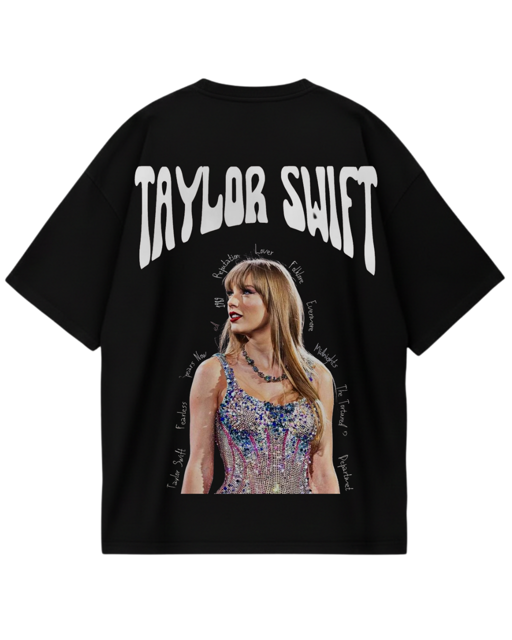 Taylor Swift Full Black Oversized Tee