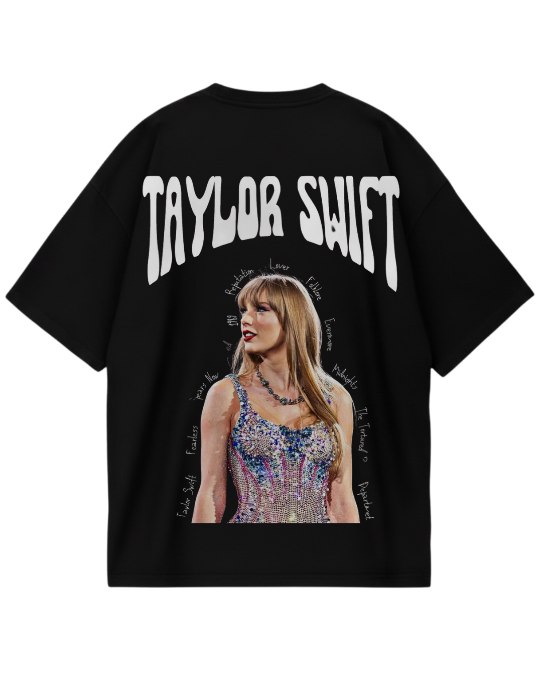 Taylor Swift Full Black Oversized Tee