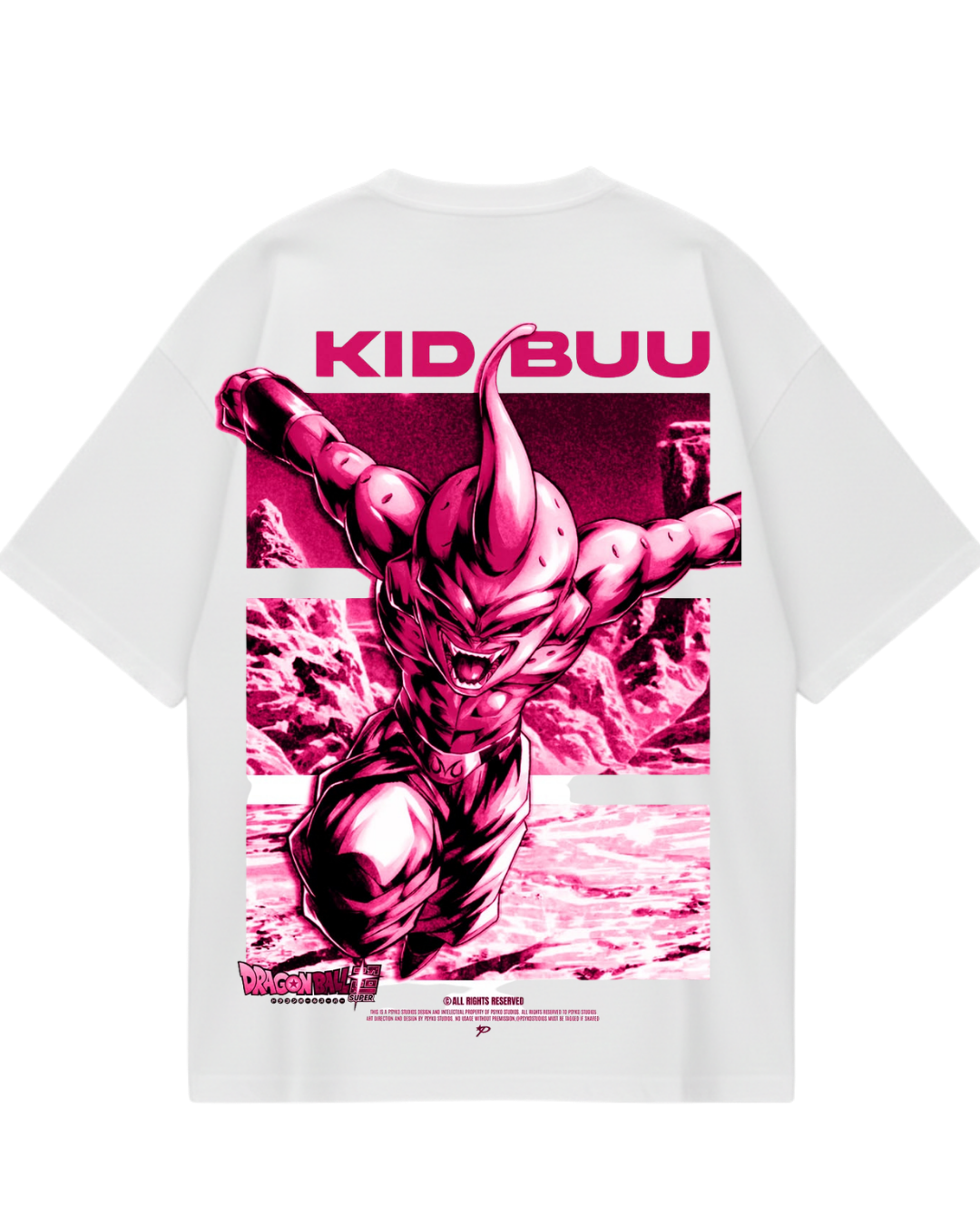 White Kid Buu Oversized Tee