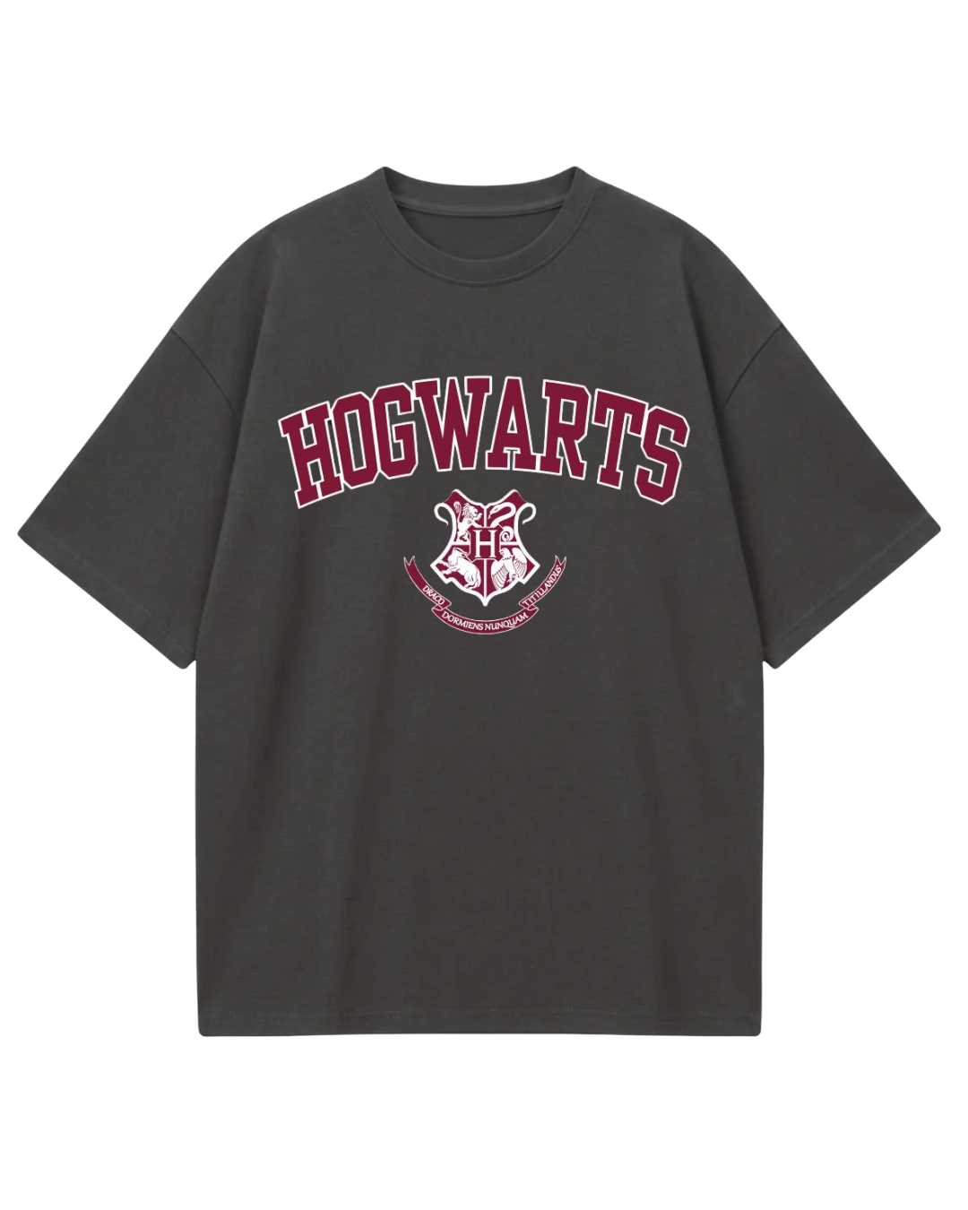 Harry Potter Hogwarts Grey Oversized Tee