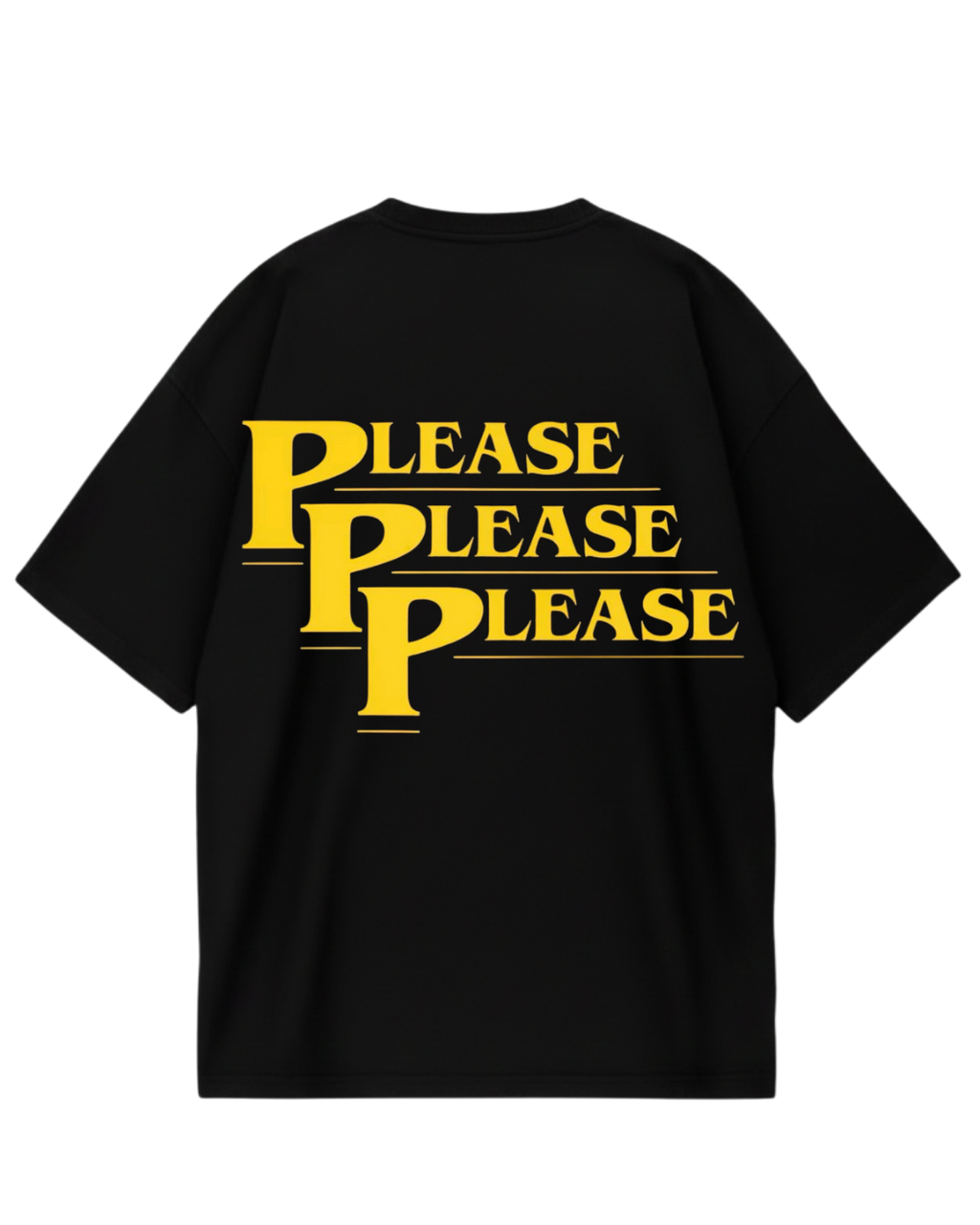 Sabrina Please Black Oversized Tee