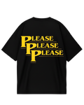 Sabrina Please Black Oversized Tee
