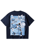 Blastoise Blue Oversized Tee
