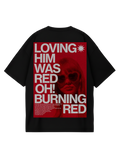 Taylor Swift Red Black Oversized Tee
