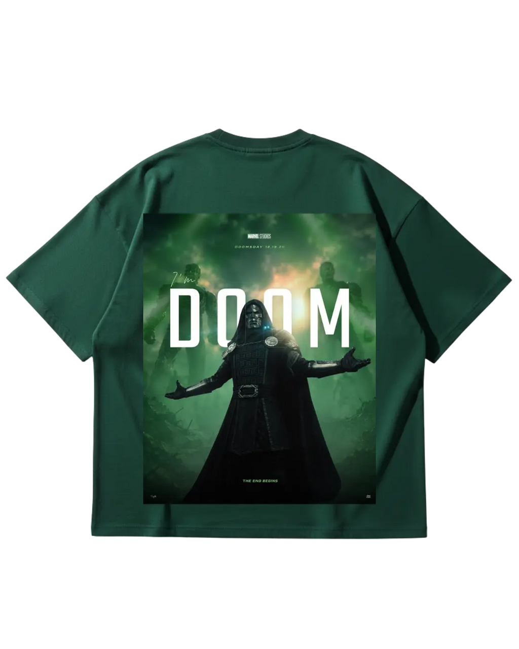 Dr Doom Green Poster Oversized Tee