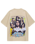 Lana Del Rey Beige Design Oversized Tee