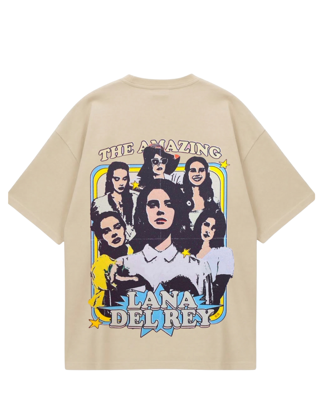 Lana Del Rey Beige Design Oversized Tee