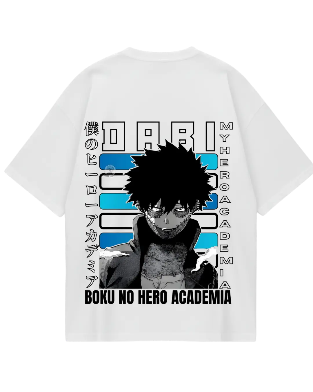 My Hero Academia Dabi White Oversized Tee