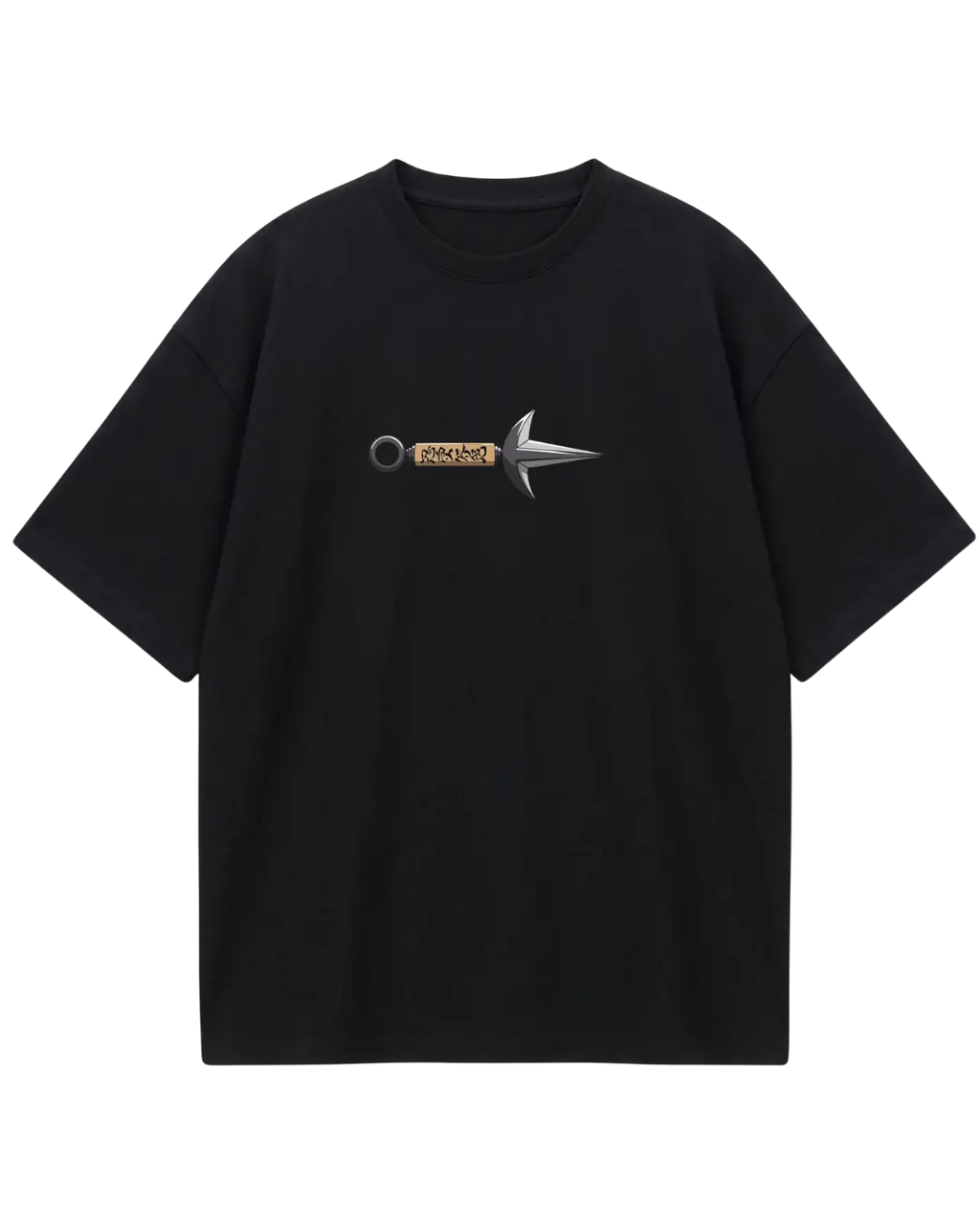 Naruto Minato Black Oversized Tee