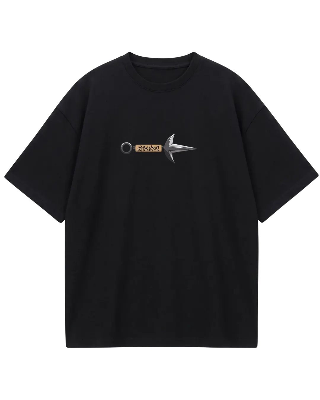 Naruto Minato Black Oversized Tee