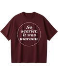 Taylor Swift Evermore Maroon Oversized Tee