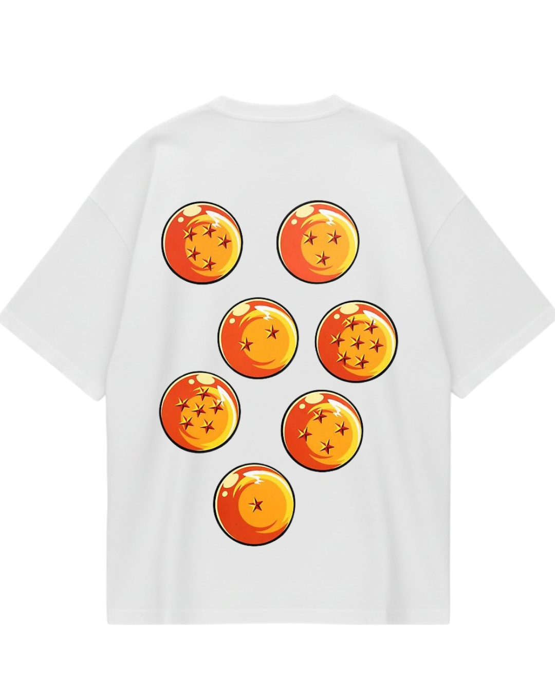 White Dragon Balls Oversized Tee
