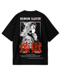 Demon Slayer Rengoku Black Oversized Tee
