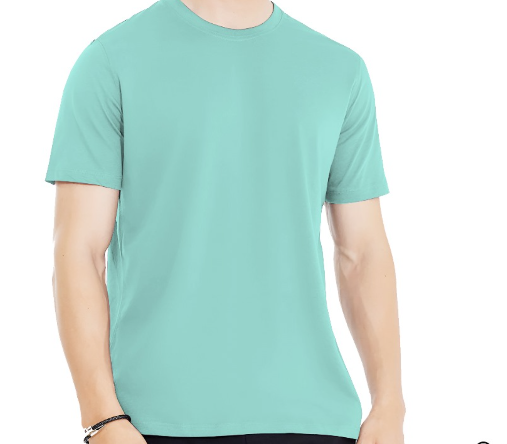 Plain Mint Green Half Sleeves Tee
