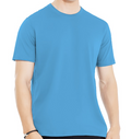 Plain Sky Blue Half Sleeves Tee