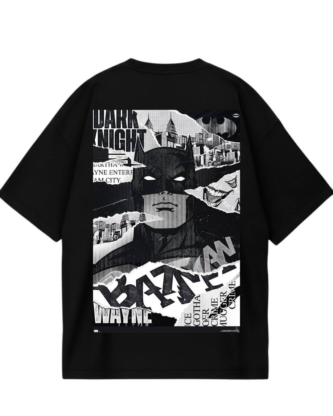 Batman Black Poster Oversized Tee
