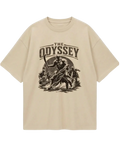 The Odyssey Beige Front Oversized Tee