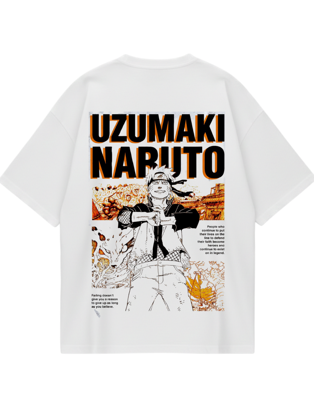 Naruto White Oversized Tee