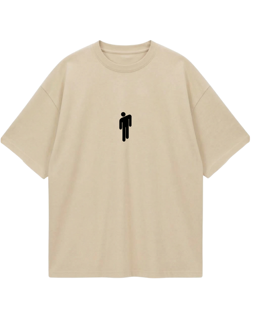 Billie Eilish Beige Green Oversized Tee