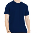 Plain Navy Blue Half Sleeves Tee