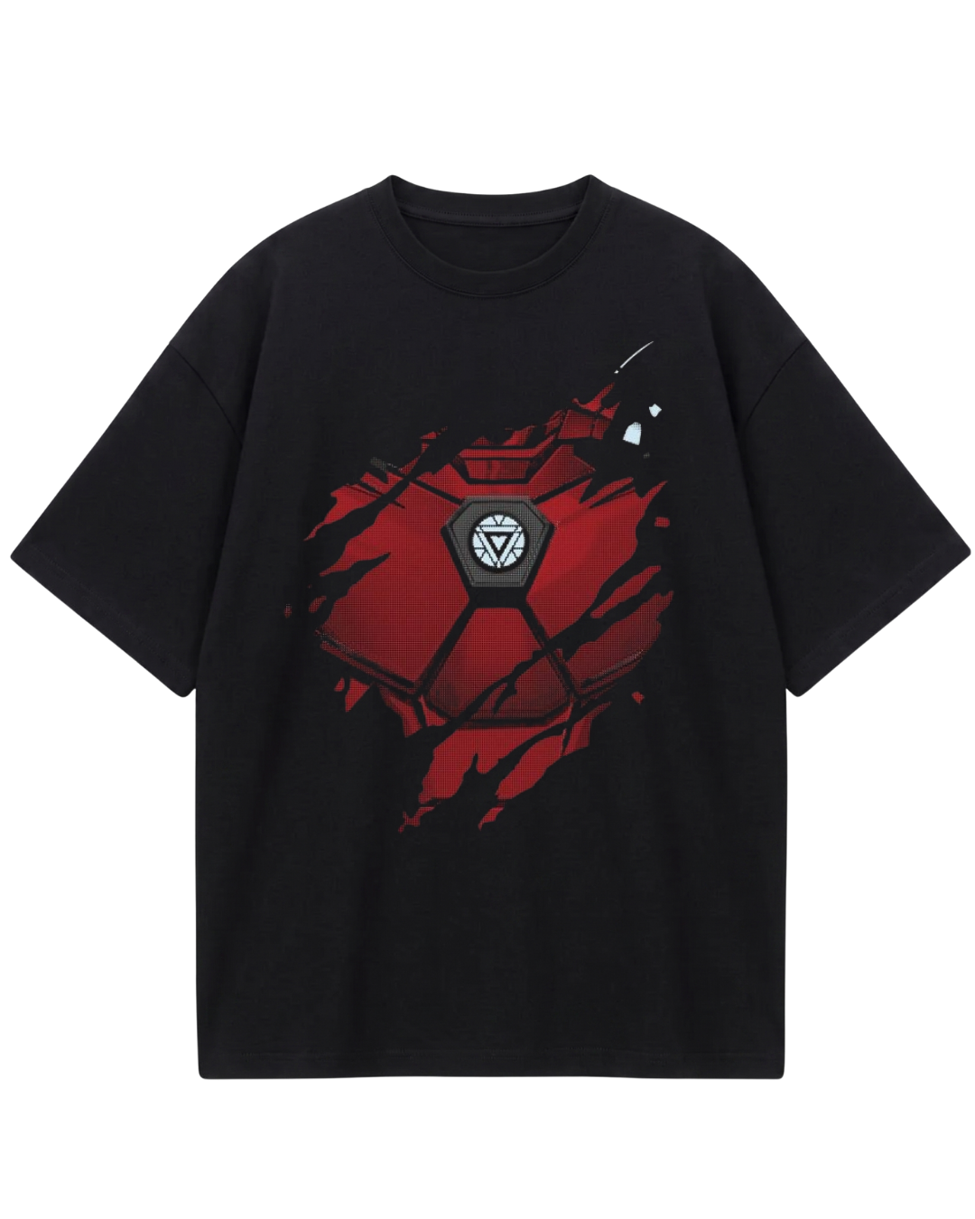 Iron Man Black Chest Oversized Tee