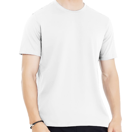 Plain White Half Sleeves Tee