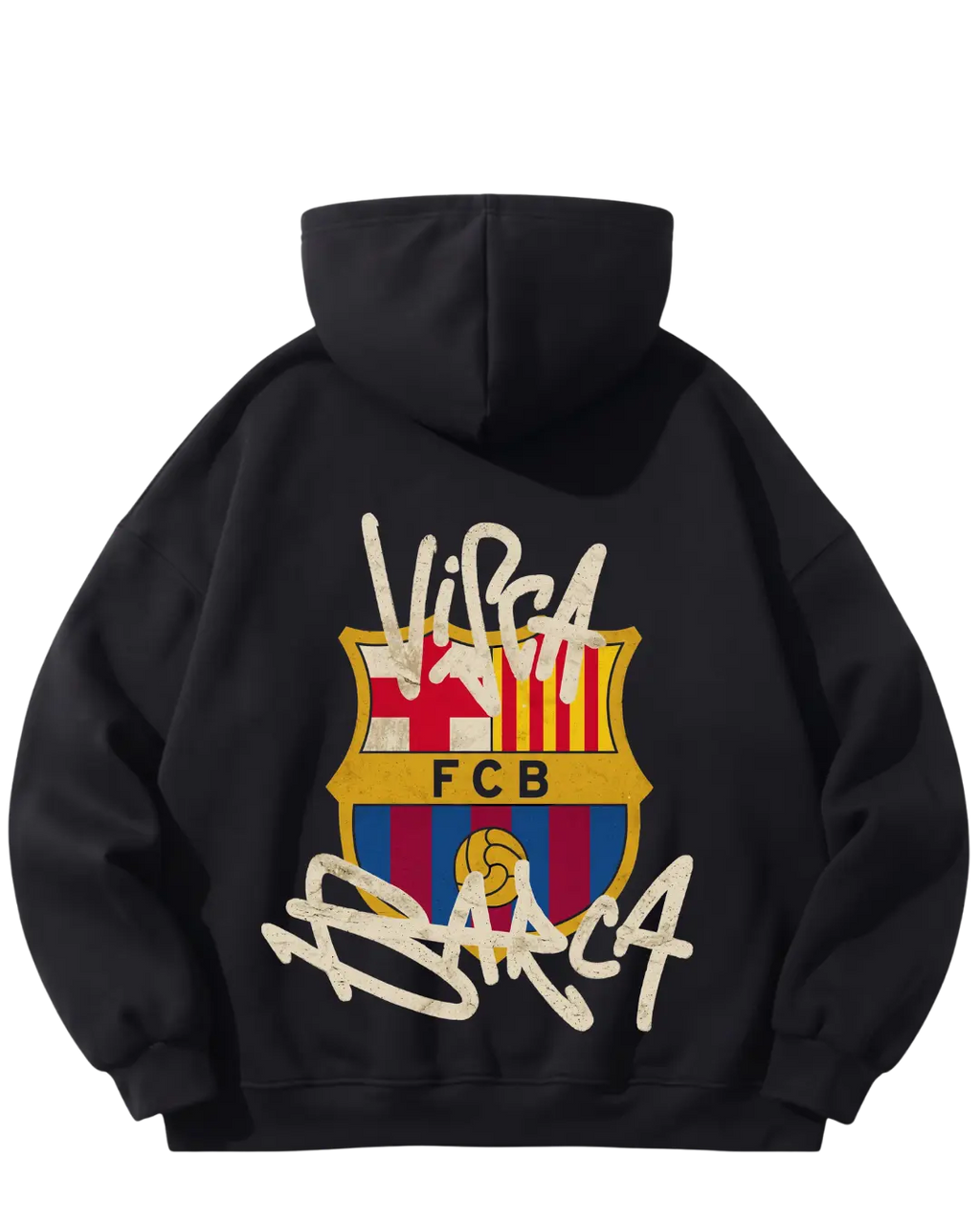 Barcelona Black Poster Hoodie